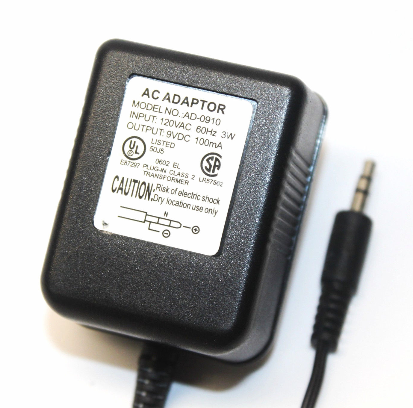 Genuine OEM AC Adaptor AD-0910 9V 100mA Plug-In Class 2 Transformer Power Supply